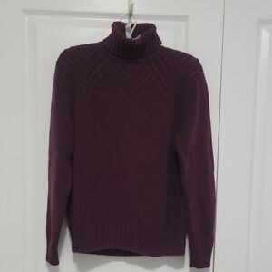 Women's Purple Turtleneck Sweater